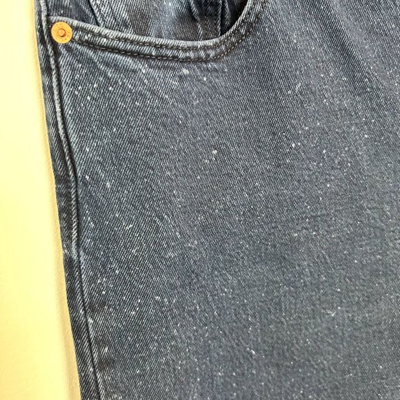 Levi's Womens Wedgie Jeans Size 31 Dark Wash Speckled Print Button-fly High-rise - Picture 9 of 14